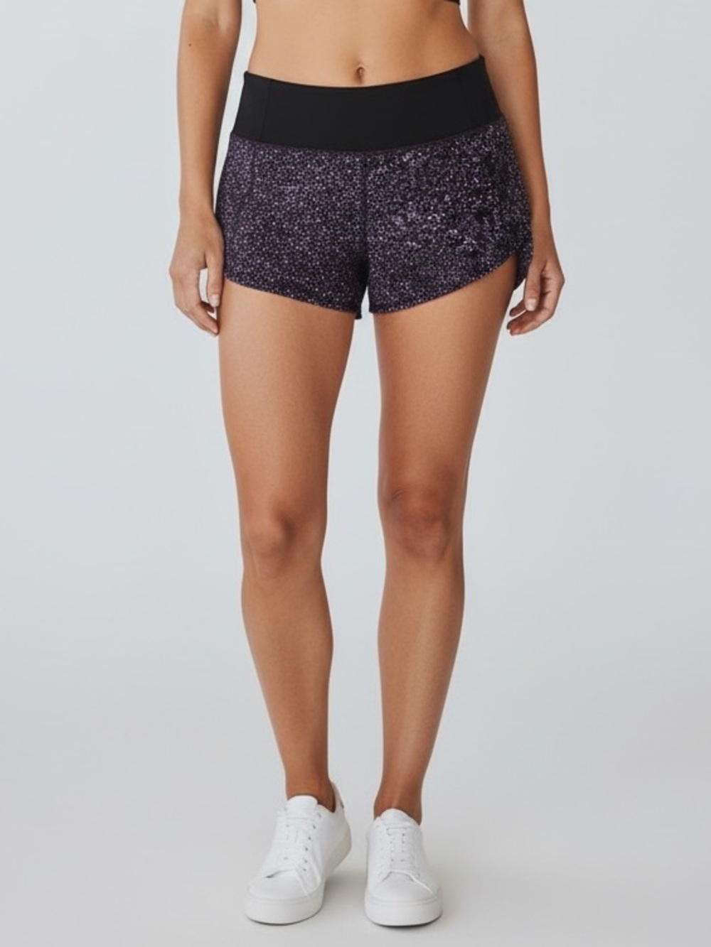 Lululemon Speed Up Athletic Shorts Crystalline Multi Black Purple Size 10